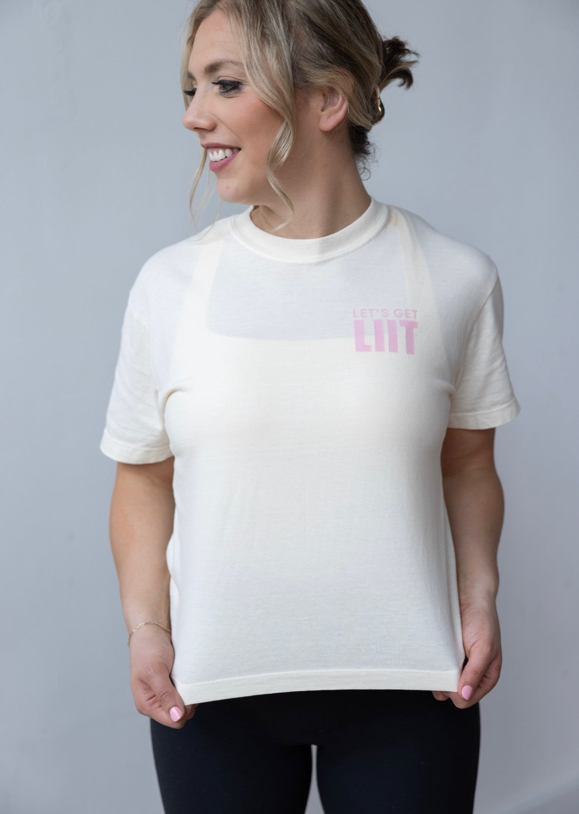 Cream/Pink LIIT Crop
